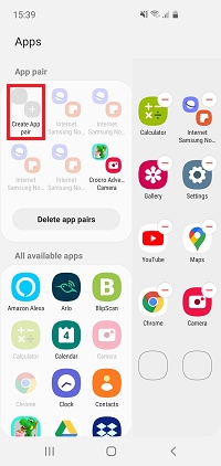 Tap create app pair