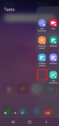 Tap the + icon or Edit