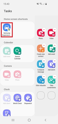 Tap on any home screen shortcut you want to add to the edge panel