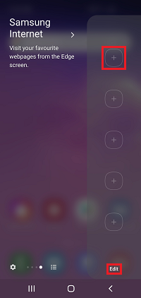 Tap the + icon or Edit