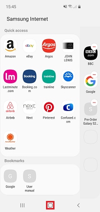 Tap the home button
