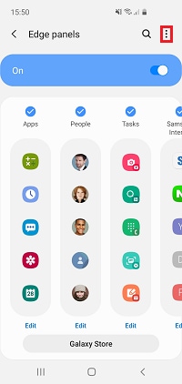 Tap the more options icon
