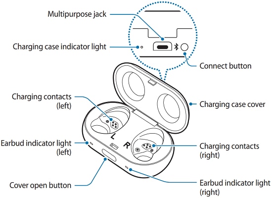Charging case ports and connections