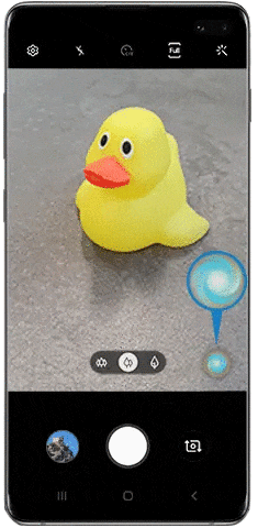 GIF, Scene Optimiser icon in Galaxy S10 camera