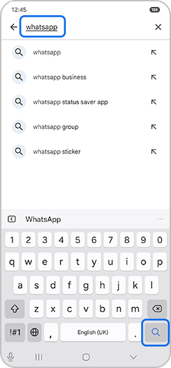 Search for WhatsApp