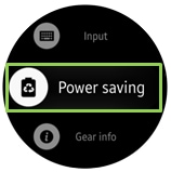 How do I put my Gear S2 into power saving mode?