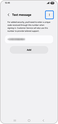 Tap on Settings (3 dots) in the top-right corner
