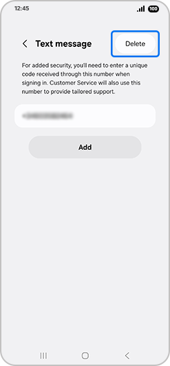 Tap the delete pop-up button