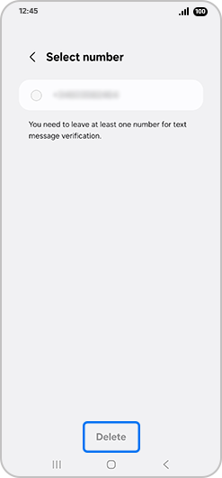Select a number to remove and tap Delete