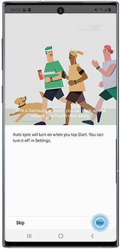 Tap Start to launch app