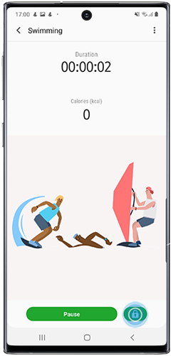 Tap Lock icon to lock screen