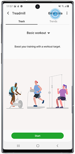 Tap Enter data