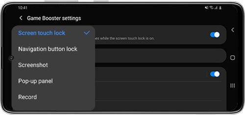Choose from the list of shortcuts to set while gaming on the Galaxy A51