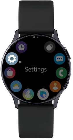 Tap the Settings icon on Galaxy Watch Active2