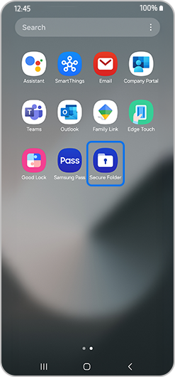 Secure Folder highlighted