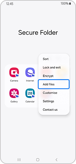 Add files option highlighted