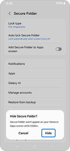 Hide option highlighted