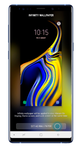 Select a background image from all available Samsung themes