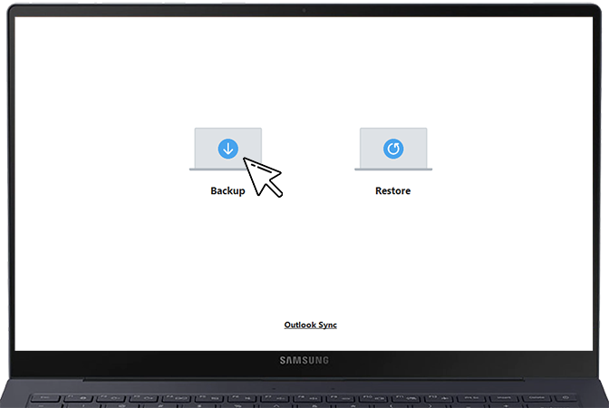 Backup selected in Smart Switch on PC
