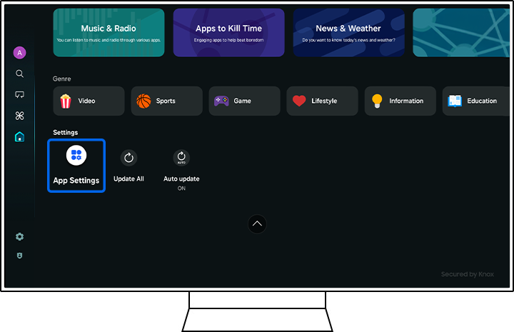 Select App Settings