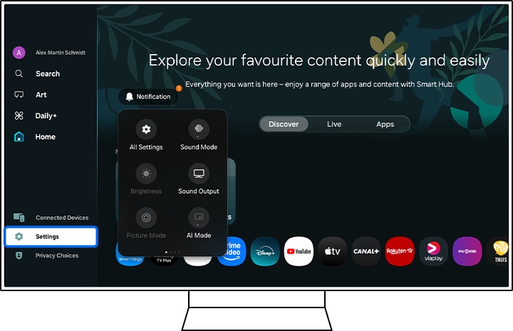 Select Settings