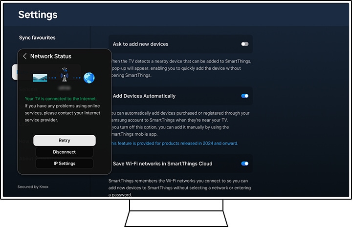 Network Status display