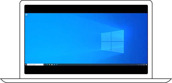 You can see the 21:9 screen ratio on your PC.