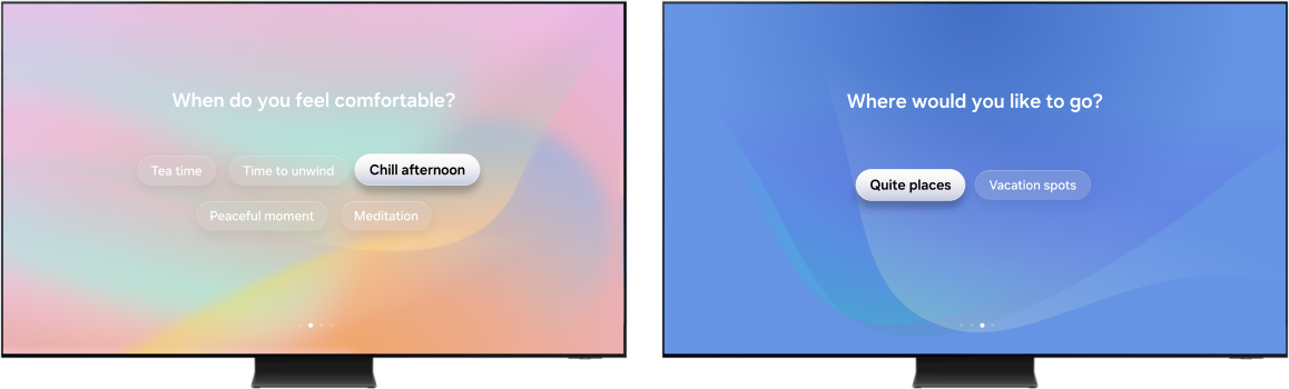 Samsung Smart TV screen displaying a list of keywords.