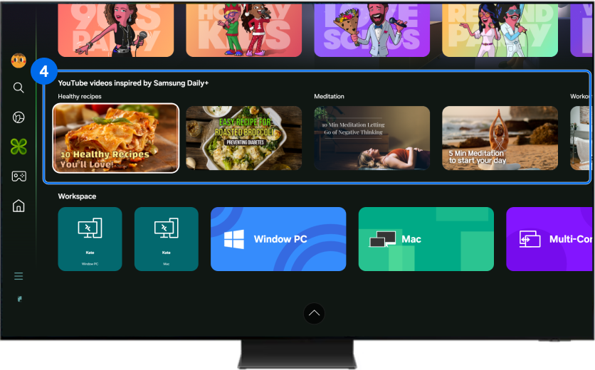 Displaying the App Preview area of Samsung Daily+