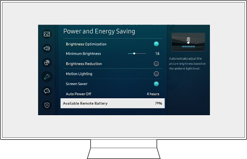 tv power and energy saving mode list