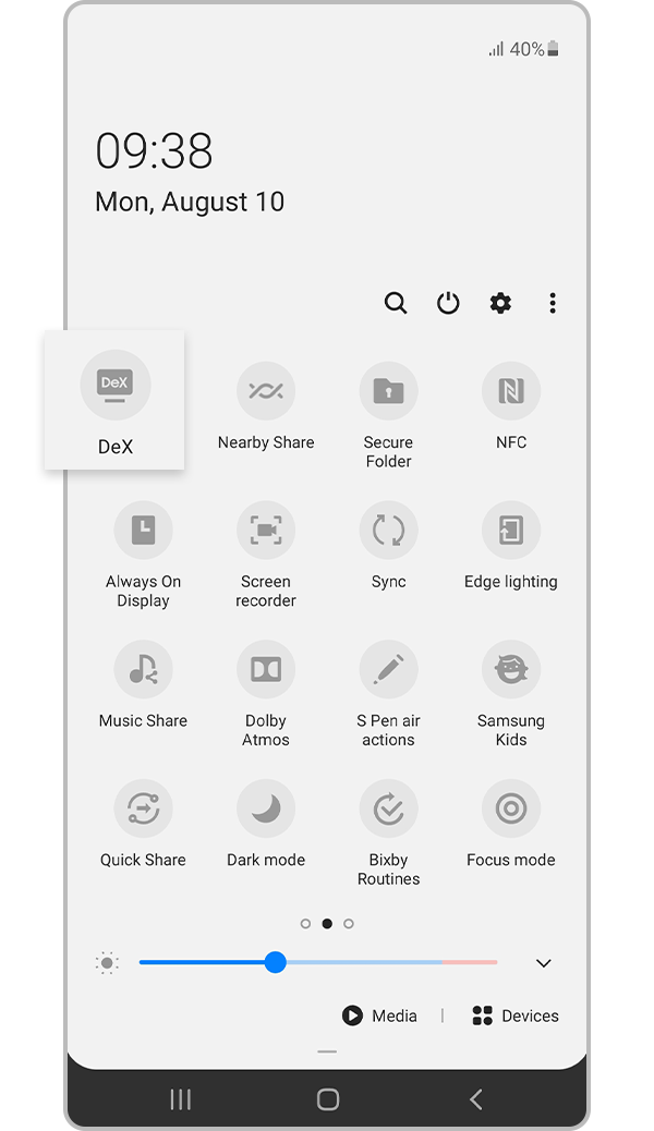 using Samsung DeX step 2