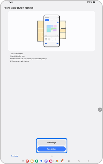 Method to take a picture of your floorplan