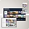 A Samsung Smart TV, a Samsung tablet and a Samsung smartphone show the same image gallery content, thanks to Storage Share.