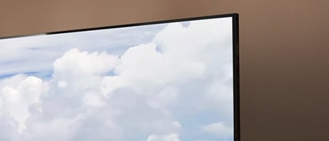 A close up of a corner of a NEO QLED TV.