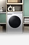 A white Samsung tumble dryer stood in a utility closet.