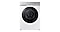 There is a white Bespoke AI™ washer with a silver-colored panel.