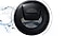 A digital image showing up to 50% time saving on a Samsung washing machine.