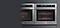 Side-by-side Commercial Wall Ovens Built-in a Stainless Steel Accent