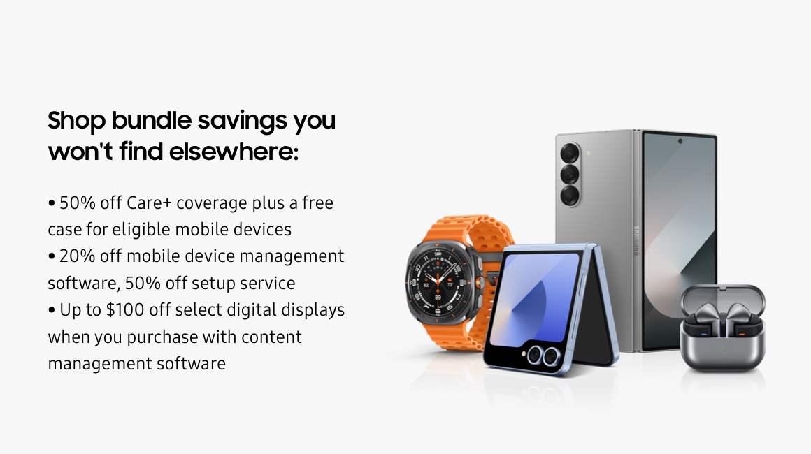 Buy direct from Samsung with a convenient online ordering platform