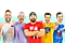 The five guys from Dude Perfect all smile and look into camera