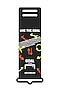 Front view of a black Goal Studio phone strap with white text and colorful diagrams.