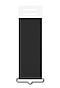 Front view of a solid black phone strap.