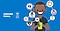 An animation of a young man holding a green Galaxy smartphone. He smiles at the screen while a web of icons surround him of other young men and women in his social community. The icons also include a 'love,' 'like' and chat logos as well as a Global Goals app logo. There is a Samsung Galaxy | UNDP logo to the left of him with text underneath that summarizes the Generation17 initiative ("a partnership from Samsung and UNDP to magnify the voices, stories and ingenuity of young leaders helping achieve the Global Goals").