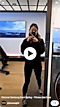 Our influencer enters frame to look into her mirror as she tells us to get ready with her for her day. She flashes a peace sign into the mirror. We see through the windows that it's overcast and she tells us she's going to exercise inside with help from Samsung. We see her roll out a yoga mat in her house in front of her Sero TV. She taps the SmartThings app on her Galaxy S23 Ultra and connects to the Sero TV, and we see it orient itself vertically automatically as she gets ready for her workout. We cut behind her as she does a stretch sitting down and taps her SmartThings app again and runs a routine that turns on her lights and the TV. We see the sound tower and air purifier turn on. The TV turns on and the exercise program appears on screen. She scans the QR code on the TV to sync her phone and places it near the TV. On the TV we see it mirror her as she syncs to the TV and it calibrates. She starts doing jumping jacks along with the woman on the screen, as well as stretches. We cut to the TV and see the woman matching the trainer on screen. She checks her Galaxy Watch to see how many calories she's burned We see upclose as the calories tick up. She takes off her jacket and puts it in the Air Dresser, and we see her start it on her SmartThings app. We see it flip on and she tells us she's ready to start her day.