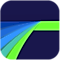 A blue and green LumaFusion logo.