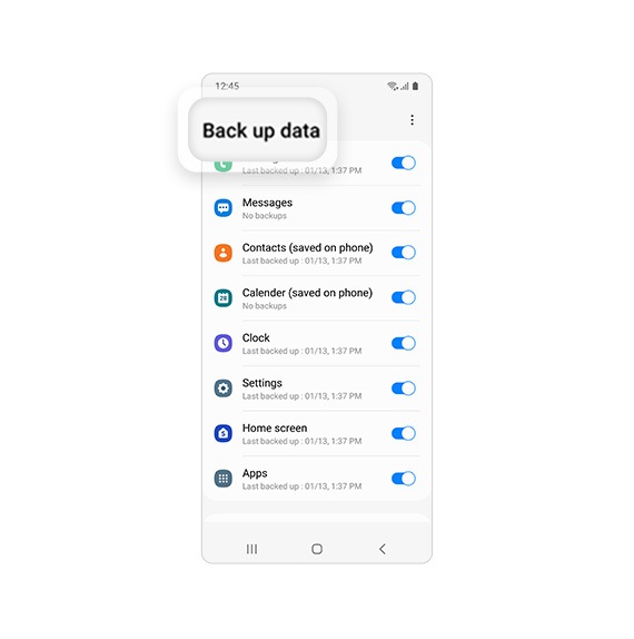 Back up data