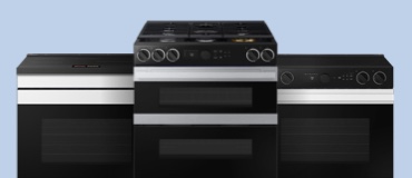 Three types of Samsung kitchen ranges shown side by side