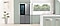 Samsung refrigerator with height and width measuring lines