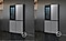 Comparison of counter depth and standard depth refrigerators in a modern kitchen