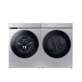 Silver Samsung side by side washer and dryer set